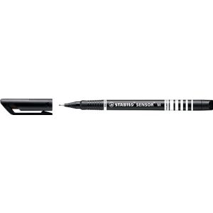 Stabilo Fineliner Sensor, Strichbreite 0,7 mm, schwarz, 10 St.