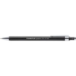 STAEDTLER Druckbleistift graphit, Sechskant-Griffzone, Radierer, HB, 0,5 mm, schwarz