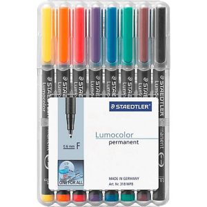STAEDTLER Universalstift Lumocolor®, farbsortiert, 8er Set, F, WF STAEDTLER Universalstift Lumocolor®, farbsortiert, 8er Set, F, WF
