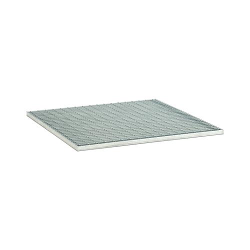 Stahlgitterrost für PE-Palettenauffangwannen CEMO 220/4 und 400/4, B 1200 x T 1200 x H 30 mm, bis 1200 kg