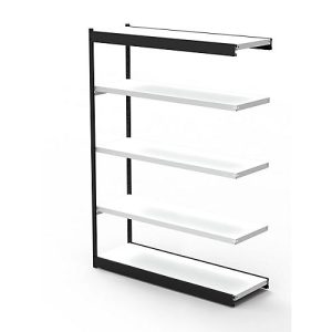 Stahlregal PROGRESS 2000, Regalfeld, ohne Rückwand, H 1900 x B 1000 x T 600 mm, Rahmen schwarz