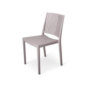 Stapelstuhl Baltimore, stapelbar bis 4 Stück, UV- & wasserbeständig, Sitzhöhe 460 mm, L 560 x B 460 x H 820 mm, Polypropylen, taupe, 4 Stück