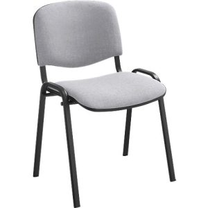 Stapelstuhl ISO Basic, ohne Armlehnen, 4-Fußgestell, Stoffbezug, stapelbar bis 12 Stück, B 545 x T 560 x H 820 mm, Bezug hellgrau, Gestell schwarz Stapelstuhl ISO Basic, ohne Armlehnen, 4-Fußgestell, Stoffbezug, stapelbar bis 12 Stück, B 545 x T 560 x H 820 mm, Bezug hellgrau, Gestell schwarz