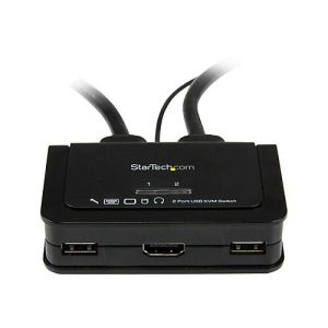 StarTech.com 2 Port USB HDMI KVM Switch mit Audio und Fernschalter – Desktop Umschalter USB Powered – 1920×1200 – KVM-/Audio-Switch – 2 Anschlüsse StarTech.com 2 Port USB HDMI KVM Switch mit Audio und Fernschalter – Desktop Umschalter USB Powered – 1920×1200 – KVM-/Audio-Switch – 2 Anschlüsse
