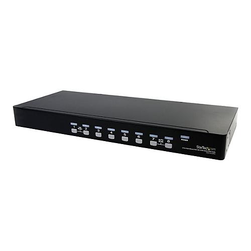 StarTech.com 8 Port Rackmount USB VGA KVM Switch - 8-fach VGA Umschalter mit Audio und OSD (On-Screen-Display) - KVM-/Audio-Switch - 8 Anschlüsse