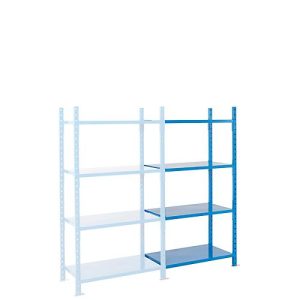Steckregal-Anbaufeld, m. 4 Stahlblechböden, B 1010 x T 800 x H 2000 mm