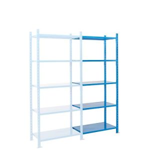 Steckregal-Anbaufeld, m. 5 Stahlblechböden, B 1010 x T 600 x H 2500 mm