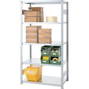 Steckregal ORDO Industry, Grundregal, modular, 5 Fachböden, Fachlast 140 kg, Feldlast 1200 kg, B 1060 x T 535 x H 2000 mm, Stahl verzinkt Steckregal ORDO Industry, Grundregal, modular, 5 Fachböden, Fachlast 140 kg, Feldlast 1200 kg, B 1060 x T 535 x H 2000 mm, Stahl verzinkt