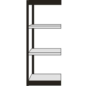Steckregal Stora 100, Regalfeld, 4 Böden, B 750 mm Steckregal Stora 100, Regalfeld, 4 Böden, B 750 mm