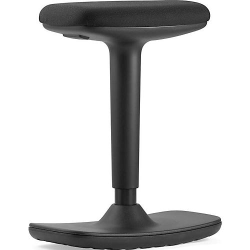 Steh-Sitz-Hocker Dauphin to-swift work, H 500-750 mm, Tellerfuß, mit Wippfunktion, schwarz