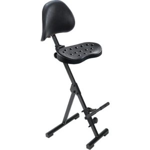 Stehhilfe meychair Futura Light AF-SR-11046, klapp- & sitzhöhenverstellbar, mit Aufstieghilfe, B 360 x T 220 x H 540-900 mm, Stahl & PU-Schaum, schwarz