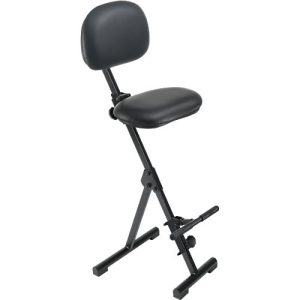 Stehhilfe meychair Futura Light AF-SR-11153, klapp- & sitzhöhenverstellbar, mit Aufstieghilfe, B 370 x T 210 x H 540-900 mm, Stahl & Kunstleder, schwarz