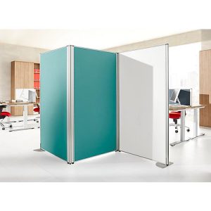 Stellwand Schallschutz System 40, Akustik- & Sichtschutz, B 1200 x H 1400 mm, türkis