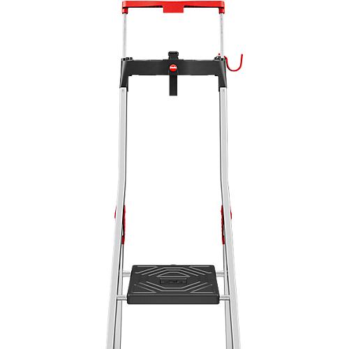Stufen-Stehleiter Hailo L100 TopLine, EN 131, mit Multifunktionsschale & Haltebügel, bis 150 kg, 5 Stufen