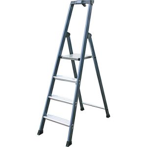 Stufenstehleiter, eloxiert, 4 Stufen