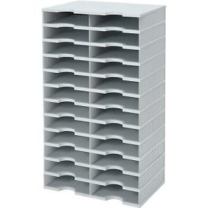styro® Sortierstation styrodoc Standard SET, DIN C4, 12 Etagen/2-reihig/24 Fächer, grau/grau styro® Sortierstation styrodoc Standard SET, DIN C4, 12 Etagen/2-reihig/24 Fächer, grau/grau
