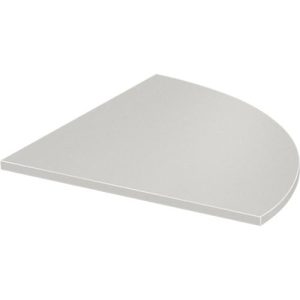 Systemwinkelplatte, 90° gerundet, B 800 x T 800 mm, lichtgrau
