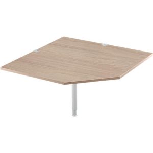 Systemwinkelplatte, CAD, Fuß, B 1200 mm x T 1200 mm, Eiche/weißalu
