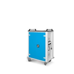 Tabletwagen, USB-Ladeeinheit, für 32 Tablets bis B 33 x T 10 x H 22 mm, Ladefläche, abschließbar, RAL 7035/RAL 5012 Tabletwagen, USB-Ladeeinheit, für 32 Tablets bis B 33 x T 10 x H 22 mm, Ladefläche, abschließbar, RAL 7035/RAL 5012