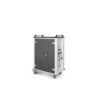 Tabletwagen, USB-Ladeeinheit, für 32 Tablets bis B 33 x T 10 x H 22 mm, Ladefläche, abschließbar, RAL 7035/RAL 7016 Tabletwagen, USB-Ladeeinheit, für 32 Tablets bis B 33 x T 10 x H 22 mm, Ladefläche, abschließbar, RAL 7035/RAL 7016