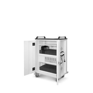 Tabletwagen, USB-Ladeeinheit, für 32 Tablets bis B 33 x T 10 x H 22 mm, Ladefläche, abschließbar, RAL 7035/RAL 7035 Tabletwagen, USB-Ladeeinheit, für 32 Tablets bis B 33 x T 10 x H 22 mm, Ladefläche, abschließbar, RAL 7035/RAL 7035