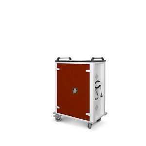 Tabletwagen, USB-Ladeeinheit, für 32 Tablets bis B 33 x T 10 x H 22 mm, Ladefläche, abschließbar, RAL 7035/RAL 8016 Tabletwagen, USB-Ladeeinheit, für 32 Tablets bis B 33 x T 10 x H 22 mm, Ladefläche, abschließbar, RAL 7035/RAL 8016