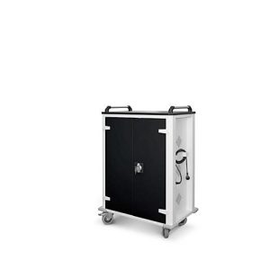 Tabletwagen, USB-Ladeeinheit, für 32 Tablets bis B 33 x T 10 x H 22 mm, Ladefläche, abschließbar, RAL 7035/RAL 9005 Tabletwagen, USB-Ladeeinheit, für 32 Tablets bis B 33 x T 10 x H 22 mm, Ladefläche, abschließbar, RAL 7035/RAL 9005