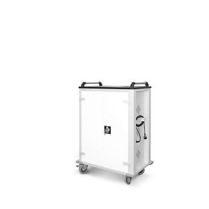 Tabletwagen, USB-Ladeeinheit, für 32 Tablets bis B 33 x T 10 x H 22 mm, Ladefläche, abschließbar, RAL 7035/RAL 9010 Tabletwagen, USB-Ladeeinheit, für 32 Tablets bis B 33 x T 10 x H 22 mm, Ladefläche, abschließbar, RAL 7035/RAL 9010