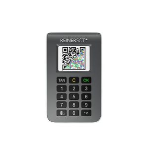 TAN Generator REINERSCT tanJack photo QR, für Sm@rtTAN photo & chipTAN QR, bis 5 Jahre Batterielaufzeit, grau
