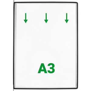 tarifold Sichttafeln DIN A3, schwarz, 10 Stück