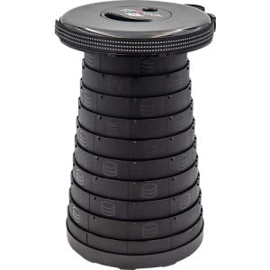 Teleskophocker WEDO® SITTOGO®NXT, zusammenschiebbar, höhenverstellbar, mit Umhängegurt, bis 150 kg, ABS-Kunststoff, schwarz