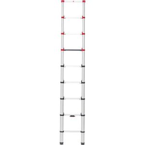Teleskopleiter Hailo T80 FlexLine, EN 131-6, höhenverstellbar, Einhand-Entriegelung, bis 150 kg, 9 Sprossen