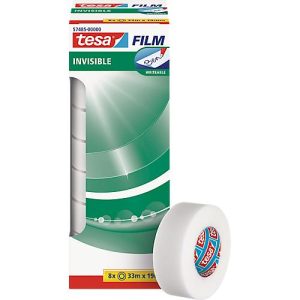 TESA Film, matt/unsichtbar, 33 m x 19 mm, 8 Rollen