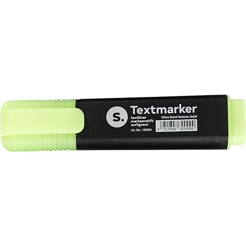 Textmarker S. mit Keilspitze, lichtbeständig, schnell trocknend, gelb, 1 Stück