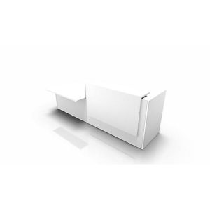 Theke Spezia, Ablage, rechts, B 3060 x T 1125 x H 1130 mm, weiß/weiß