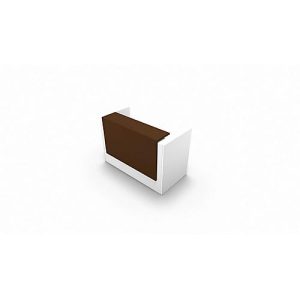 Theke Spezia, gerade, B 1660 x T 880 x H 1130 mm, weiß/Leder grau Theke Spezia, gerade, B 1660 x T 880 x H 1130 mm, weiß/Leder grau
