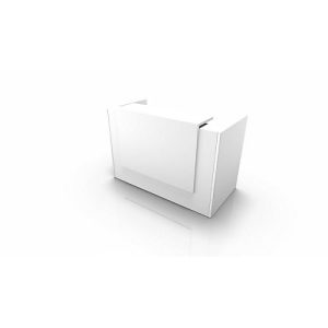Theke Spezia, gerade, B 1660 x T 880 x H 1130 mm, weiß/weiß