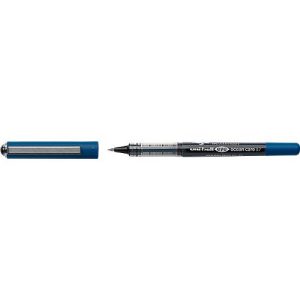 Tintenroller uni-ball UB EYE Ocean Care, Strichstärke 0,4 mm, Kugel-Ø 0,7 mm, dokumentenecht, Sichtfenster, 75 % Recycling-Kunststoff, 12 Stück, Schreibfarbe schwarz