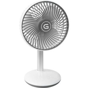 Tischventilator Gutfels Venti 3010 R, 4 Geschwindigkeitstufen, 2 Modi, neigbar, Akkubetrieb bis 12 h, weiß
