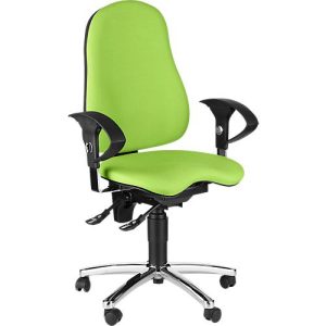 Topstar Bürostuhl SENSUM, Permanentkontakt, mit Armlehnen, Lendenwirbelstütze, 3D-Orthositz, apfelgrün Topstar Bürostuhl SENSUM, Permanentkontakt, mit Armlehnen, Lendenwirbelstütze, 3D-Orthositz, apfelgrün