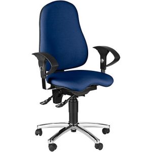 Topstar Bürostuhl SENSUM, Permanentkontakt, mit Armlehnen, Lendenwirbelstütze, 3D-Orthositz, blau Topstar Bürostuhl SENSUM, Permanentkontakt, mit Armlehnen, Lendenwirbelstütze, 3D-Orthositz, blau