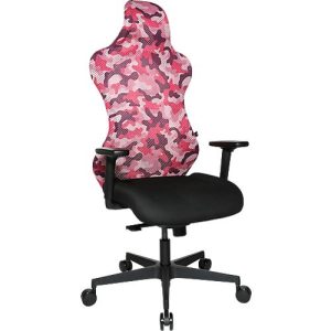 Topstar Bürostuhl Sitness RS Sport Camouflage, mit Armlehnen, 3D-Synchronmechanik, Muldensitz, Kopfstütze, pink/schwarz