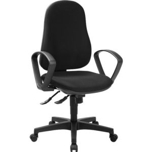 Topstar Bürostuhl SUPPORT SY, Armlehnen, Synchronmechanik, Bandscheibensitz, nachhaltig, Recycling-Kunststoff, schwarz