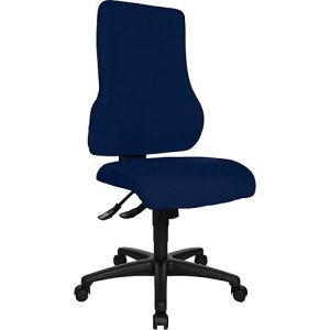 Topstar Bürostuhl TOP POINT, Synchronmechanik, ohne Armlehnen, hohe ergonomische Rückenlehne, blau Topstar Bürostuhl TOP POINT, Synchronmechanik, ohne Armlehnen, hohe ergonomische Rückenlehne, blau