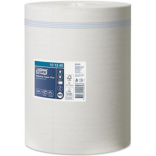 Tork® Mehrzweck-Papierwischtücher 101240, 2-lagig, Innenabrollung M2, L 160 m x B 215 mm, Ø 190 mm, 6 Rollan á 160 m, weiß