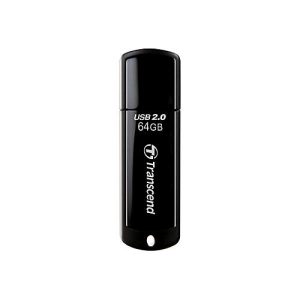 Transcend JetFlash 350 – USB-Flash-Laufwerk – 64 GB – USB 2.0 – Schwarz