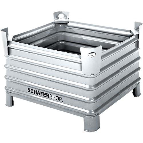 Transport- und Stapelbehälter Schäfer Shop Select, B 1080 x T 880 x H 690 mm, feuerverzinkt, bis 2000 kg