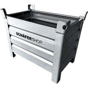 Transport- und Stapelbehälter Schäfer Shop Select, B 845 x T 540 x H 665 mm, feuerverzinkt, bis 1500 kg
