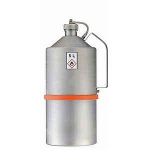 Transportkanne, Edelstahl 1.4301, 5 l, Ø 165 x H 400 mm, Schraubkappe mit flexibler Welle Transportkanne, Edelstahl 1.4301, 5 l, Ø 165 x H 400 mm, Schraubkappe mit flexibler Welle