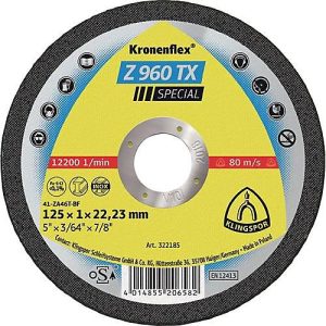 Trennscheibe Z 960 TX D115x1mm ger.INOX Bohr.22,23mm KLINGSPOR